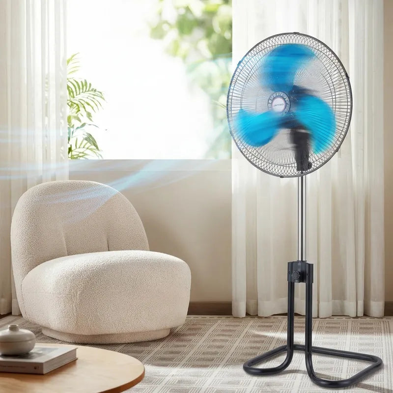 Commercial Grade 3-Blade Pedestal Fan with 80° Oscillation JH FF-008