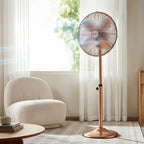 60W Heavy Duty Metal 4-Blade Retro High-Power Pedestal Fan JH FF-010