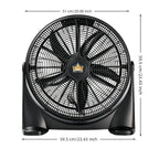 20Inch Industrial Floor Fan Large Angle Air Delivery High Power Electric Fan Made in China