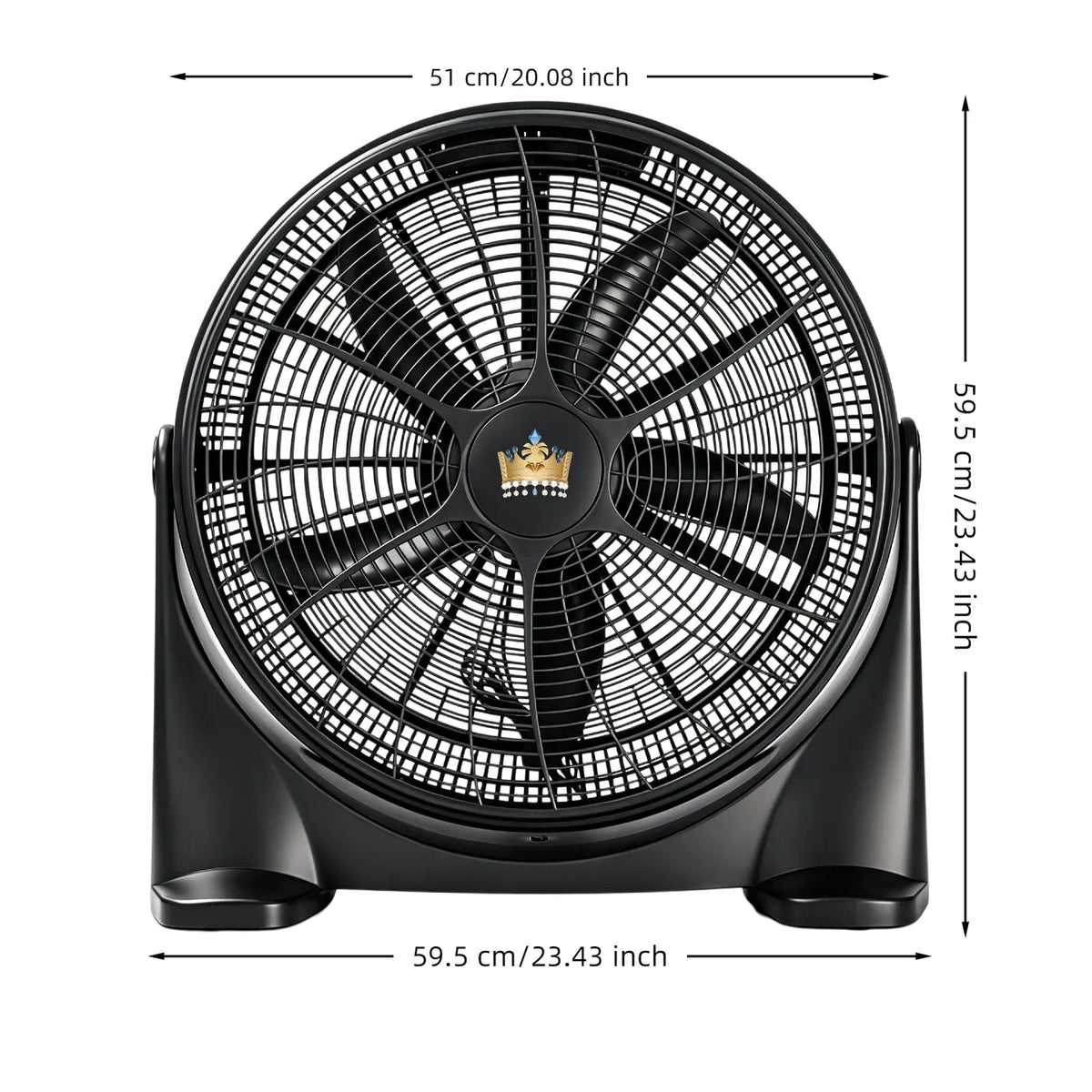 20Inch Industrial Floor Fan Large Angle Air Delivery High Power Electric Fan Made in China