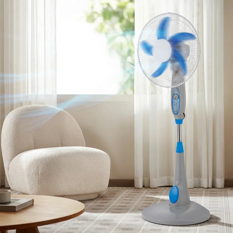 Industrial Grade 5-Blade Pedestal Fan with 1-Hour Timer JH FF-006