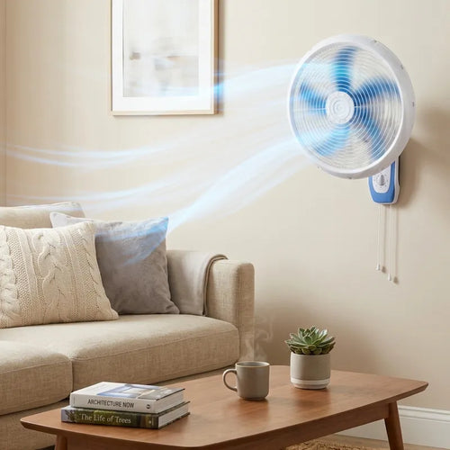 3-Speed Oscillating Wall Fan with Dual Pull Cords JH WF-001
