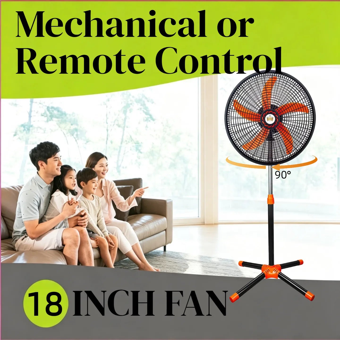 18Inch High Power Fan Industrial Grade Strong Wind Standing Fan