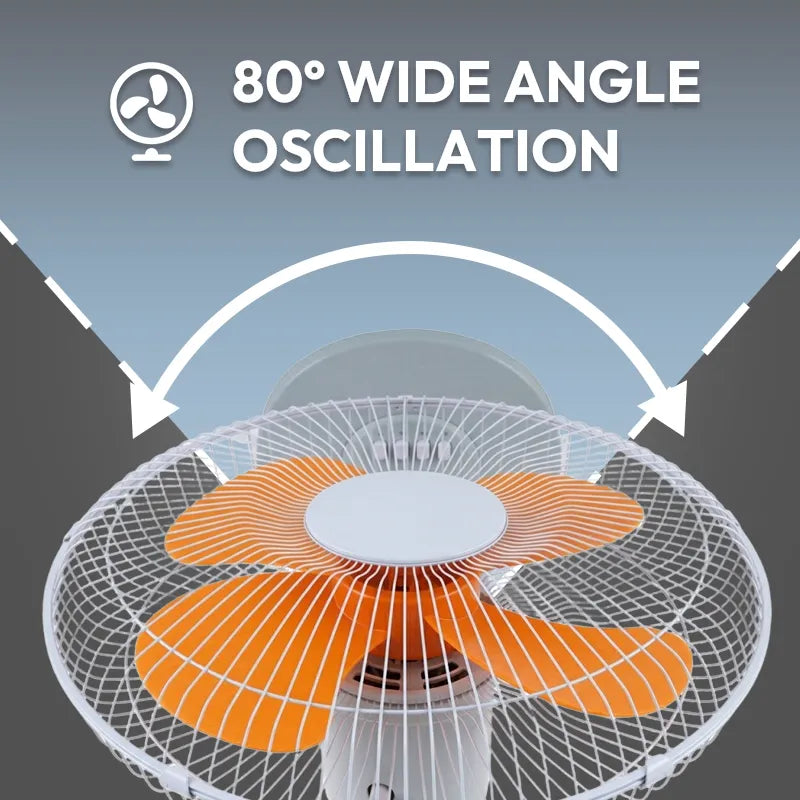 40W 3-Speed Oscillating Desk Fan with Timer JH TF-001