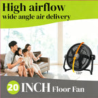20inch Floor Fan 80W High Power Industrial Fan Large Angle Air Supply Made in China
