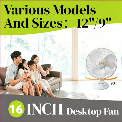 16Inch Desktop Fan 9Inch Small Table  Fan For Home Use