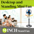 10Inch Floor Fan 55W High Power Vertical Mini Fan