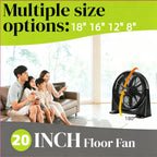 20Inch Industrial Floor Fan Large Angle Air Delivery High Power Electric Fan Made in China