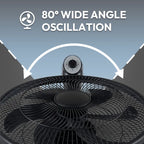 Oscillating Pedestal Standing Fan with 3 Speed Adjustable Head JH FF-003
