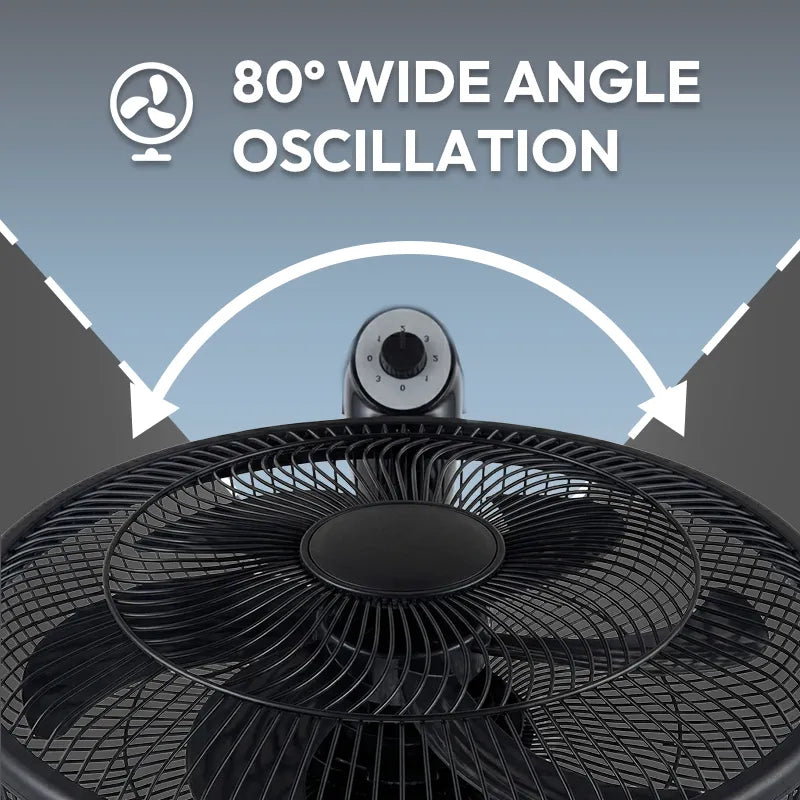 Oscillating Pedestal Standing Fan with 3 Speed Adjustable Head JH FF-003