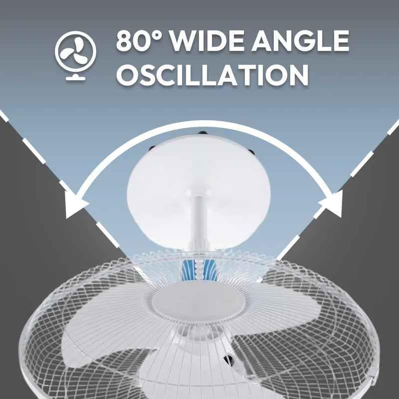 Oscillating Pedestal Fan with 1-Hour Timer and 3 Speeds JH FF-007