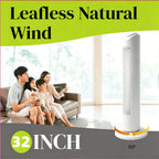 32INCH Tower Fan Vertical Bladeless Electric Fan Portable