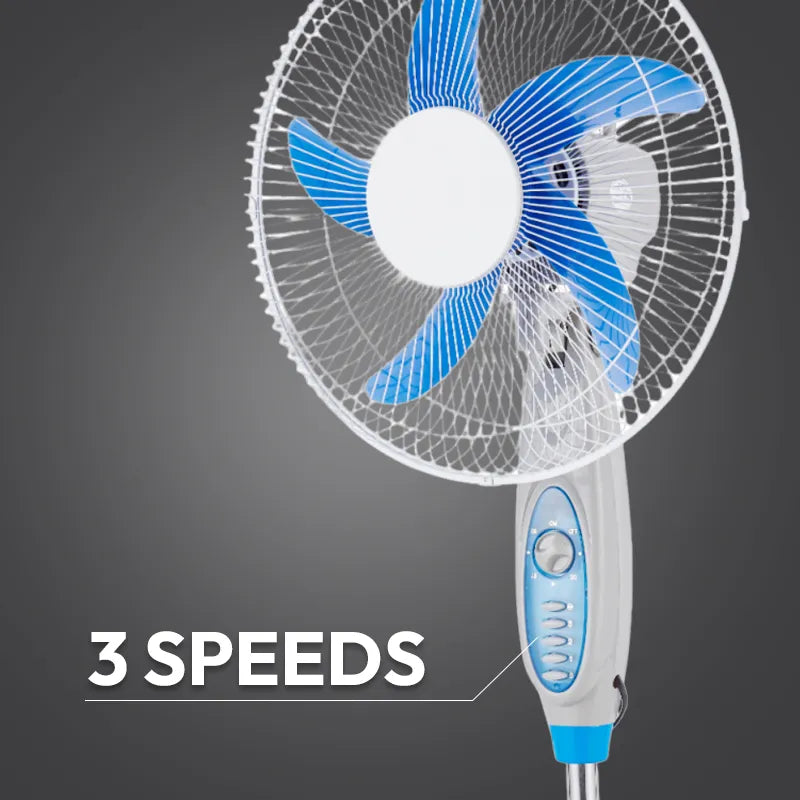 Industrial Grade 5-Blade Pedestal Fan with 1-Hour Timer JH FF-006