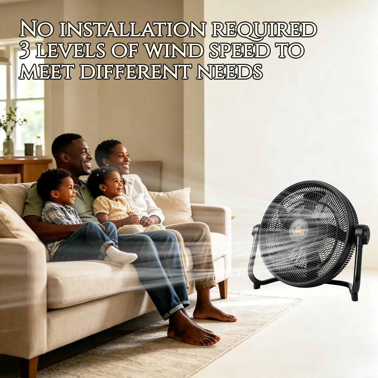 20inch Floor Fan 80W High Power Industrial Fan Large Angle Air Supply Made in China