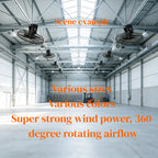 20Inch Ceiling Fan 60W High Power Electric Fan 360 Degree Air Blowing