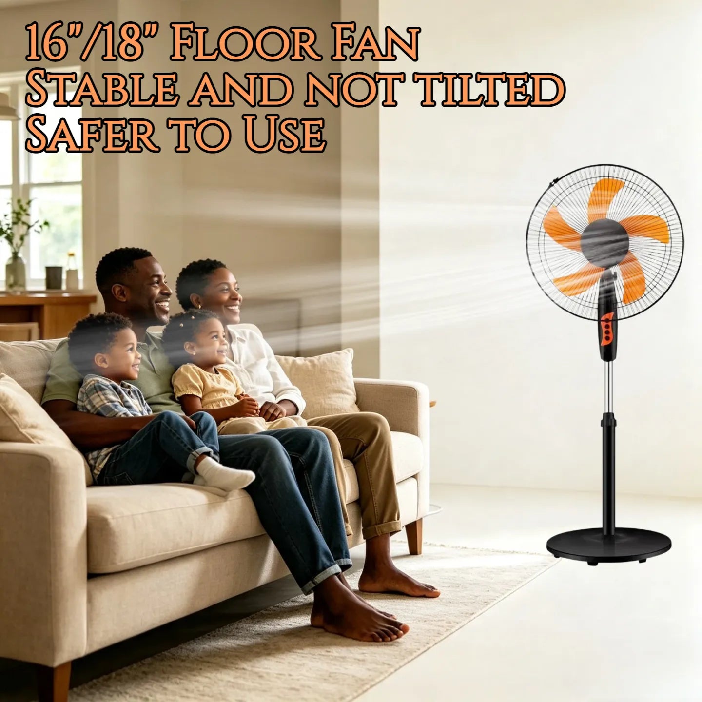16Inch Standing Fan 40W Household High Power Floor Fan