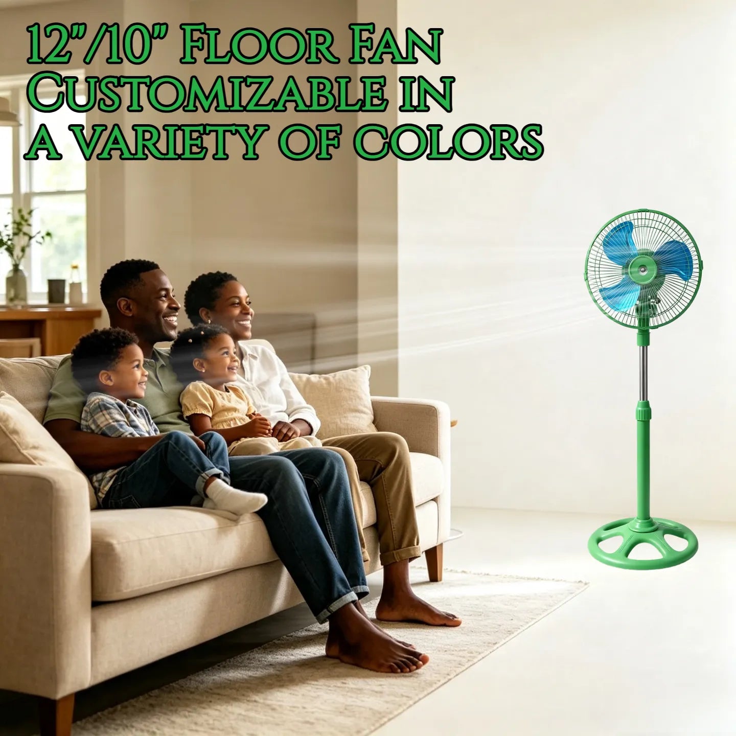 10Inch Floor Fan 55W High Power Vertical Mini Fan