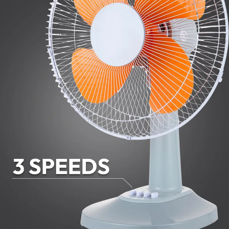 40W 3-Speed Oscillating Desk Fan with Timer JH TF-001