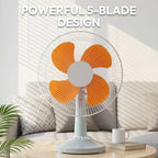 40W 3-Speed Oscillating Desk Fan with Timer JH TF-001