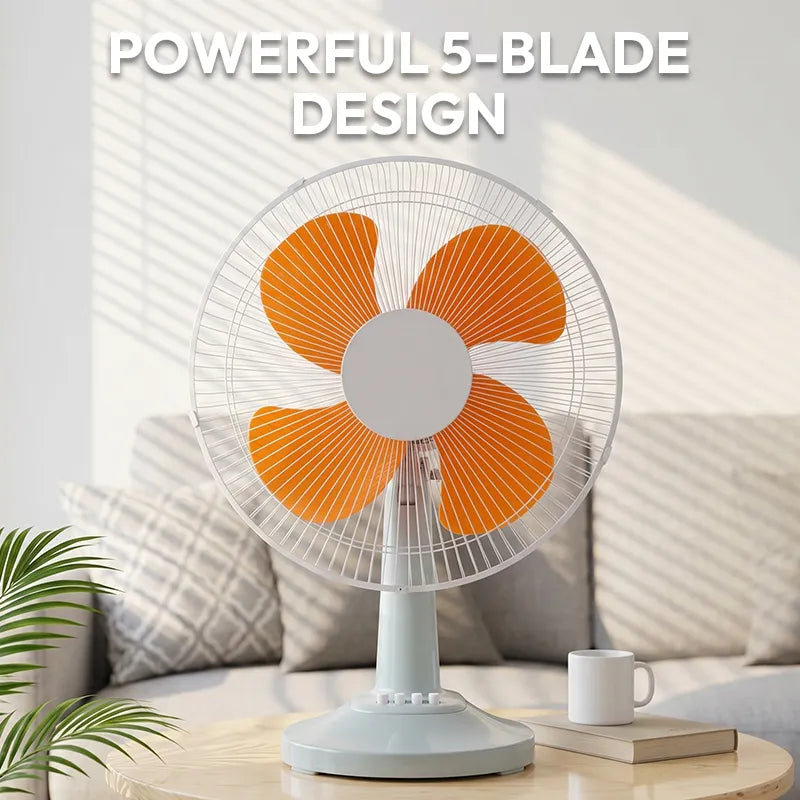40W 3-Speed Oscillating Desk Fan with Timer JH TF-001