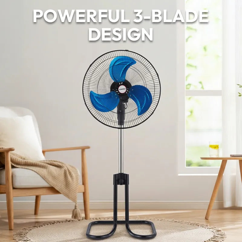 Commercial Grade 3-Blade Pedestal Fan with 80° Oscillation JH FF-008