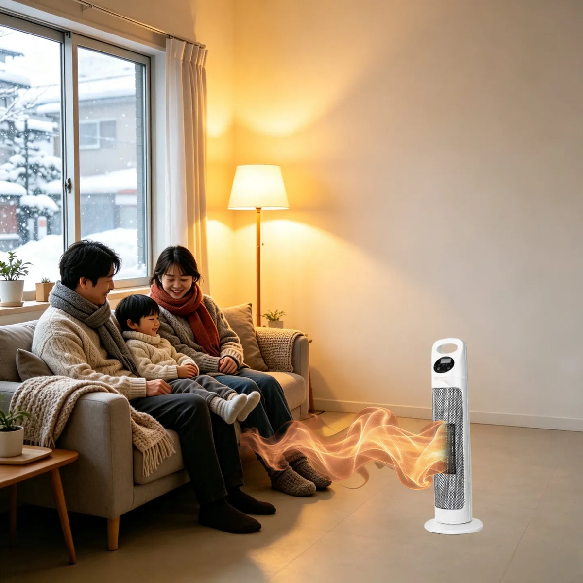 1800W High-Power Indoor Heater, Dual-Use for Heating and Cooling