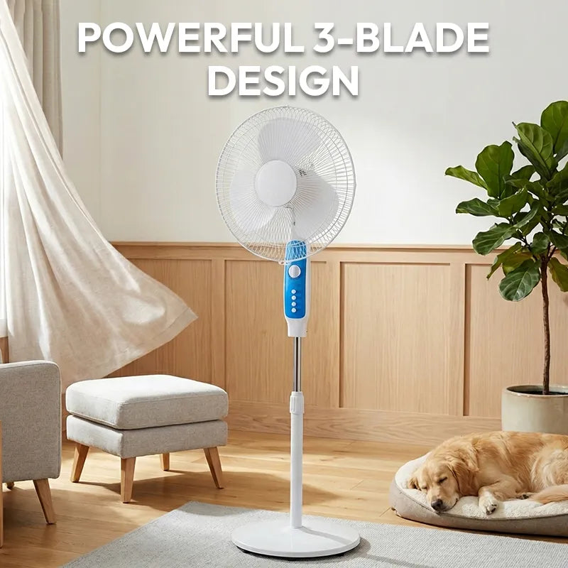 Oscillating Pedestal Fan with 1-Hour Timer and 3 Speeds JH FF-007