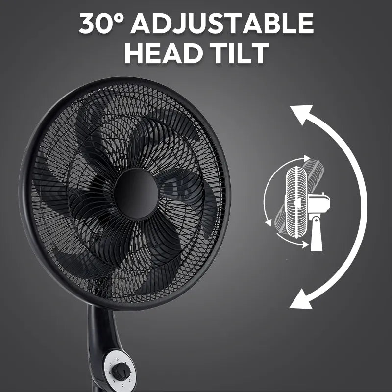 Oscillating Pedestal Standing Fan with 3 Speed Adjustable Head JH FF-003