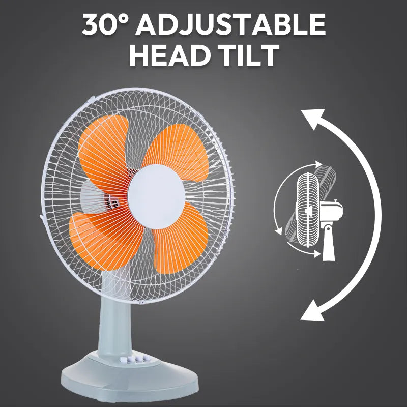 40W 3-Speed Oscillating Desk Fan with Timer JH TF-001