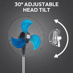 Commercial Grade 3-Blade Pedestal Fan with 80° Oscillation JH FF-008