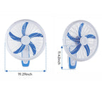 3-Speed Oscillating Wall Fan with Dual Pull Cords JH WF-001