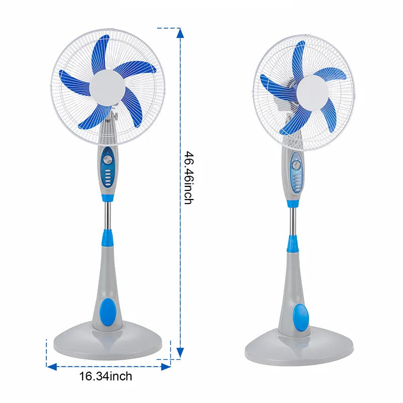 Industrial Grade 5-Blade Pedestal Fan with 1-Hour Timer JH FF-006