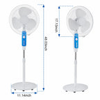 Oscillating Pedestal Fan with 1-Hour Timer and 3 Speeds JH FF-007