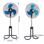 Commercial Grade 3-Blade Pedestal Fan with 80° Oscillation JH FF-008