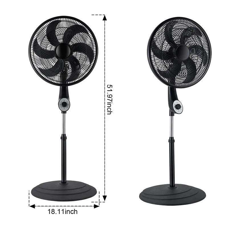 Oscillating Pedestal Standing Fan with 3 Speed Adjustable Head JH FF-003