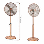 60W Heavy Duty Metal 4-Blade Retro High-Power Pedestal Fan JH FF-010